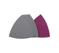 sourcing map Triangular Detalle Lijadora Lija Papel Gancho y Bucle 3-1/2 Pulgadas Silicio Carburo Lijado Almohadilla 2000 Grano 12uds