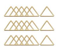 sourcing map Triángulo Arete Cuenta Aro, Triángulo Hueco Marco Dije 15mm/0.6" Latón Tono Geométrico Enlace Anillo para Joyería Fabricación, Paquete de 50