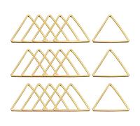 sourcing map Triángulo Arete Cuenta Aro, Triángulo Hueco Marco Dije 20mm/0.78" Latón Tono Geométrico Enlace Anillo para Joyería Fabricación, Paquete de 50