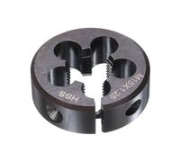 sourcing map Troquel de rosca redondo M15 x 1,25 rosca métrica de 38 mm OD ajustable para mano derecha de acero de alta velocidad (HSS) para reparación de roscas