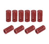 sourcing map Troquel Resorte, 10uds 8mm OD 15mm Largo Espiral Estampado Media Carga Compresión Troquel Resortes para 3D Impresora Eléctrica Pieza, Rojo