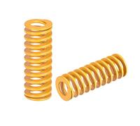 sourcing map Troquel Resorte, 16mm OD 40mm Largo 2 Piezas Espiral Estampado Ligera Carga Compresión Troquel Resortes para Impresora 3D Eléctrica Pieza, Amarillo