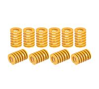 sourcing map Troquel Resorte, 18mm OD 25mm Largo 10 Piezas Espiral Estampado Ligera Carga Compresión Troquel Resortes para Impresora 3D Eléctrica Pieza, Amarillo