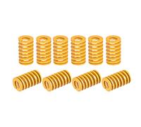 sourcing map Troquel Resorte, 18mm OD 30mm Largo 10 Piezas Espiral Estampado Ligera Carga Compresión Troquel Resortes para Impresora 3D Eléctrica Pieza, Amarillo