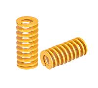 sourcing map Troquel Resorte, 18mm OD 40mm Largo 2 Piezas Espiral Estampado Ligera Carga Compresión Troquel Resortes para Impresora 3D Eléctrica Pieza, Amarillo