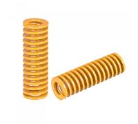sourcing map Troquel Resorte, 18mm OD 65mm Largo 2 Piezas Espiral Estampado Ligera Carga Compresión Troquel Resortes para Impresora 3D Eléctrica Pieza, Amarillo