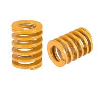 sourcing map Troquel Resorte, 20mm OD 25mm Largo 2uds Espiral Estampado Ligera Carga Compresión Troquel Resortes para 3D Impresora Eléctrica Pieza, Amarillo
