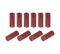 sourcing map Troquel Resorte, 20uds 10mm OD 25mm Largo Espiral Estampado Media Carga Compresión Troquel Resortes para 3D Impresora Eléctrica Pieza, Rojo