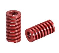 sourcing map Troquel Resorte, 2uds 18mm OD 35mm Largo Espiral Estampado Media Carga Compresión Troquel Resortes para 3D Impresora Eléctrica Pieza, Rojo