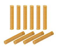 sourcing map Troquel Resorte, 8mm OD 50mm Largo 10uds Espiral Estampado Ligera Carga Compresión Troquel Resortes para Impresora 3D Eléctrica Pieza, Amarillo