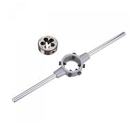 sourcing map Troquelado Mango Llaves Juego, M14 x 2 Roscado Redondo Troquel y 38mm (Ajuste M12-M16 Troqueles) Soporte Ajustable Llave Manual Herramienta