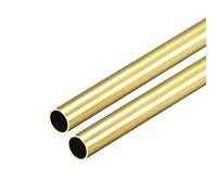 sourcing map Tube Redondo de Latón 2x Tubos de Latón, 8mm Diámetro Externo, 0,5mm Pared Grosor, 300mm Longitud, Tubos Rectos sin Costuras