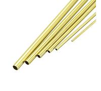 sourcing map Tube Redondo de Latón, Tubo de Latón 1mm 1,5mm 2mm 2,5mm 3mm 3,5mm Diámetro Externo, 0,2mm Pared Grosor, 300mm Longitud, Tubos Rectos sin Costuras, Paquete de 6