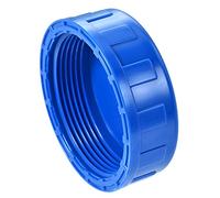 sourcing map Tubería Conexión Tapa PT2, PVC Redondo Hembra Rosca Manguera Conector, para Jardín y Exterior Agua Tuberías Extremo, Azul