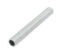 sourcing map Tubo de Lámpara, M12 Rosca de Paso de 1mm, 100mm de Longitud, Hardware de Pieza de Reparación de Lámparas Huecas para Luces de Lámpara, Tono Plateado de Aleación de Zinc