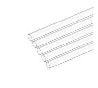 sourcing map Tubo de Plástico, 5 Tubería Redondo de Policarbonato Rígido Transparente, 0,31" (8 mm) ID 0,4" (10 mm) OD 6" (150 mm), Alto Impacto, para Iluminación Modelos Plomería de Agua