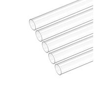 sourcing map Tubo de Plástico, 5 Tubería Redondo de Policarbonato Rígido Transparente, 0,43" (11 mm) ID 0,47" (12 mm) OD 9,6" (245 mm), Alto Impacto, para Iluminación Modelos Plomería de Agua