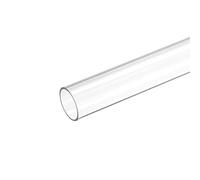 sourcing map Tubo de plástico rígido de policarbonato redondo transparente 0.86 "(22 mm) ID 1" (25 mm) OD 17" (425 mm) de alto impacto para iluminación, modelos, fontanería de agua