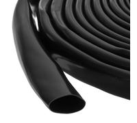 sourcing map Tubo de PVC de 2 m, tubo de PVC de 14 mm, organizador de cables negro, envoltura de blindaje de alambre