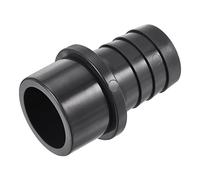 sourcing map Tubo de PVC de 32 mm de púas x 40 mm de diámetro exterior de la manguera adaptador de tubo recto conector rápido, negro