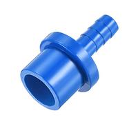 sourcing map Tubo de PVC de 8 mm de púas x 20 mm de diámetro exterior de la manguera adaptador de tubo recto conector rápido, azul