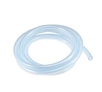 sourcing map Tubo de PVC trenzado, manguera de agua transparente flexible de 10 mm de diámetro interior de 15 mm de diámetro exterior de 10 pies