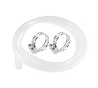 sourcing map Tubo de silicona de 18 mm de diámetro interior de 22 mm de diámetro exterior de 5 pies de tubo de goma de silicona transparente con abrazaderas