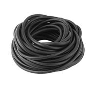 sourcing map Tubo Peces De Acuario Tanque De Aire De Goma Flexible Manguera De Bomba De Tubo 8M Negro Longitud