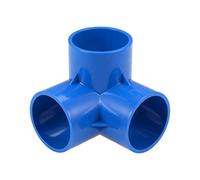 sourcing map Tubo PVC, Codo PVC de 3 Vías, Conector PVC 50mm, Reductor PVC de Forma en T, Reductor Manguera, Accesorio de Tubería, Azul 4 Piezas