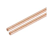 sourcing map Tubo redondo de cobre, 3 mm de diámetro exterior x 1 mm de grosor de pared x 300 mm de longitud, tubo de cobre puro sin costuras, tubo recto de metal para manualidades, construcción