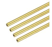 sourcing map Tubo redondo de cobre, 4 mm de diámetro exterior x 1 mm de grosor de pared x 203 mm de longitud, tubo de cobre puro sin costuras, tubo recto de metal para manualidades, construcción