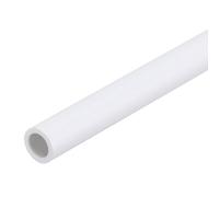 sourcing map Tubo redondo rígido de PVC de 4 mm de diámetro interior de 6 mm de diámetro exterior de 8 pulgadas de longitud, color blanco de alto impacto para tuberías de agua, manualidades, funda de