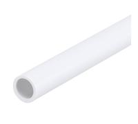 sourcing map Tubo redondo rígido de PVC de 6 mm de diámetro interior de 8 mm de diámetro exterior de 8 pulgadas de longitud, color blanco de alto impacto para tuberías de agua, manualidades, funda de