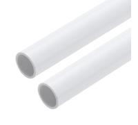 sourcing map Tubo rígido de PVC redondo de 10 mm de diámetro interior, 12 mm de diámetro exterior de 9 pulgadas de longitud, color blanco, de alto impacto para tuberías de agua, manualidades, funda de