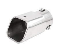 sourcing map Tubo Silenciador Cuadrado Cromado 1Pc para Escape