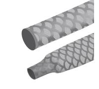 sourcing map Tubo termorretráctil de 3.3 pies y 0.6 pulgadas de diámetro para cañas de pescar, 15 mm 1.8:1, patrón de escamas de peces, mango termorretráctil con aislamiento antideslizante impermeable