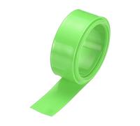 sourcing map Tubo termorretráctil de PVC para batería, 11 mm de diámetro, 17 mm, plano, 8 pies, color verde fruta, buen aislamiento para paquete de batería, 2,5 m
