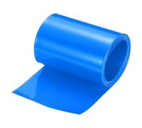 sourcing map Tubo termorretráctil de PVC para batería, 51 mm de diámetro, 80 mm, plano, 8 pies, color azul, buen aislamiento para paquete de batería, 2,5 m