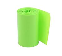 sourcing map Tubo Termorretráctil PVC de 50 mm de Ancho Plano de 2 m de Longitud Verde para Baterías 18650