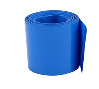 sourcing map Tubo Termorretráctil PVC de 70 mm de Ancho Plano 21 M de Longitud azul para Baterías 18650
