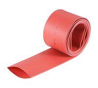 sourcing map Tubo Termorretráctil, Termoretractil 1m Longitud, Ancho Plano de 41mm, Ø 25mm, Relación 2:1, Tubo Termoretractil para Protección el Cable, Prevenir la Corrosión del Metal, Rojo