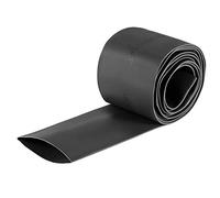 sourcing map Tubo Termorretráctil, Termoretractil 2m Longitud, Ancho Plano de 57mm, Ø 35mm, Relación 2:1, Tubo Termoretractil para Protección el cable, Prevenir la Corrosión del Metal, Negro