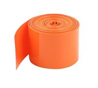 sourcing map Tubo Termorretráctil, Termoretractil para Baterías 18650/18500, 5m Longitud, Ancho Plano de 29,5mm, Funda Termoretractil Bateria, Tubo Termoretractil PVC, Color Nananja