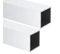 sourcing map Tubos cuadrados de aluminio, 5 x 5 x 40 cm de largo, 0,04 cm de grosor, tubo cuadrado de aluminio 6063, sin costuras, estructura de perfil de metal para construcción, bricolaje