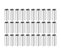 sourcing map Tuerca de acoplamiento redonda, rosca hembra M4 x 0,7 mm, 15 mm (0,59 pulgadas) de manga redonda, barra de conector, barra de tubo, tuerca de tubo, paquete de 40