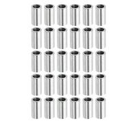 sourcing map Tuerca de Acoplamiento Redonda, Rosca Hembra M4x0,7mm, Conector Manga Redonda Roscada 10mm, Varilla Perno Barra Tubo de Espárrago Sujetador Accesorios, Plateado Paquete de 30