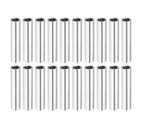 sourcing map Tuerca de Acoplamiento Redonda, Rosca Hembra M4x0,7mm, Conector Manga Redonda Roscada 25mm, Varilla Perno Barra Tubo de Espárrago Sujetador Accesorios, Plateado Paquete de 20