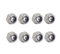 sourcing map Tuerca hexagonal de seguridad M8 x 1 mm de paso métrico Hilo refinado del acero inoxidable 304 8 piezas