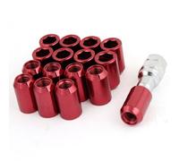 sourcing map Tuercas Antirrobo Hex Rojo 16 Piezas para Coche M12X1.5Mm