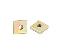 sourcing map Tuercas cuadradas, M3x8mmx2mm Kit surtido Métrico chapado en zinc amarillo 50 uds